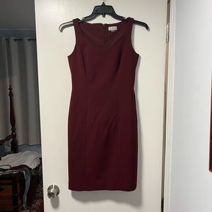 Tahari sheath dress - burgundy